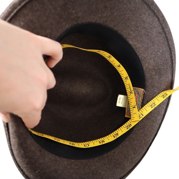 Scala Mens Wool Felt Outback Hat One Size Brown Leather Tie Fedora Winter Fall - Picture 7 of 7